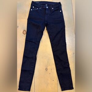 True Religion | Halle Mid- Rise | Super Skinny. Women's Black Jeans.  Size 27
